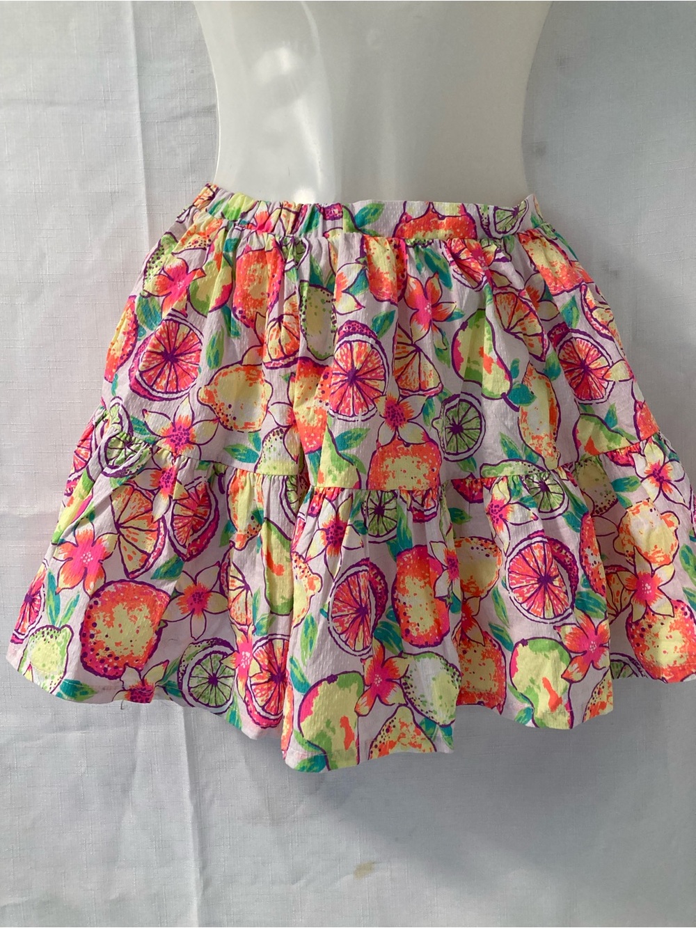 Tommy Bahama Citrus Floral Tiered Mini Skirt XXS Resort